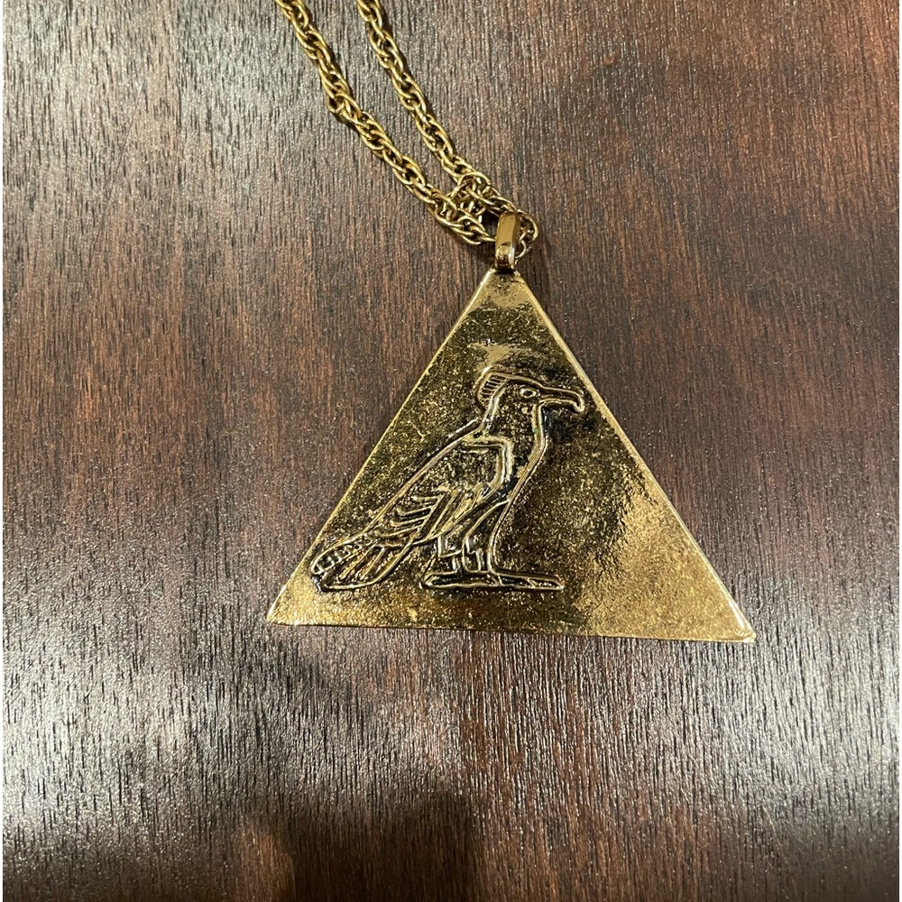 Antique Egyptian hieroglyphics necklace